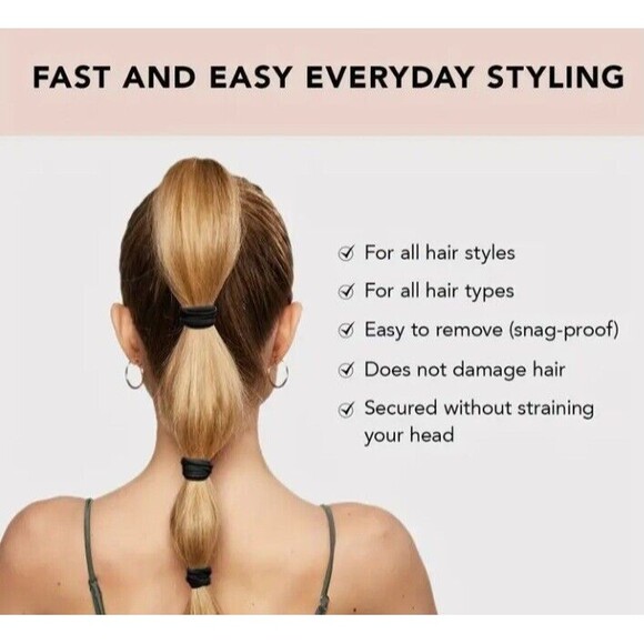 100 PCS (Black Hair Ties)-(Hair Bands)-(Ponytail)-(.79 Inch)-(Black)-(New)-$6.00 - Picture 2 of 5